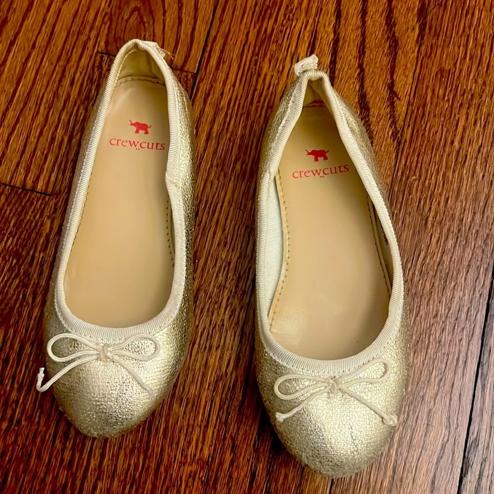 Girls Crewcuts metallic ballet flats